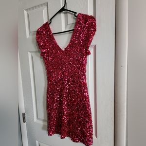 Full sequins party dress